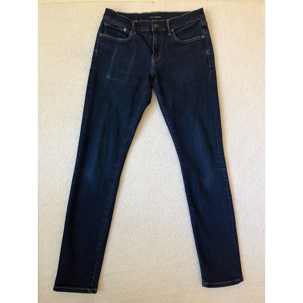Lucky Brand 110 Slim Jeans Mens 30x34 Blue Skinny Stretch Denim Dark Wash Pants
